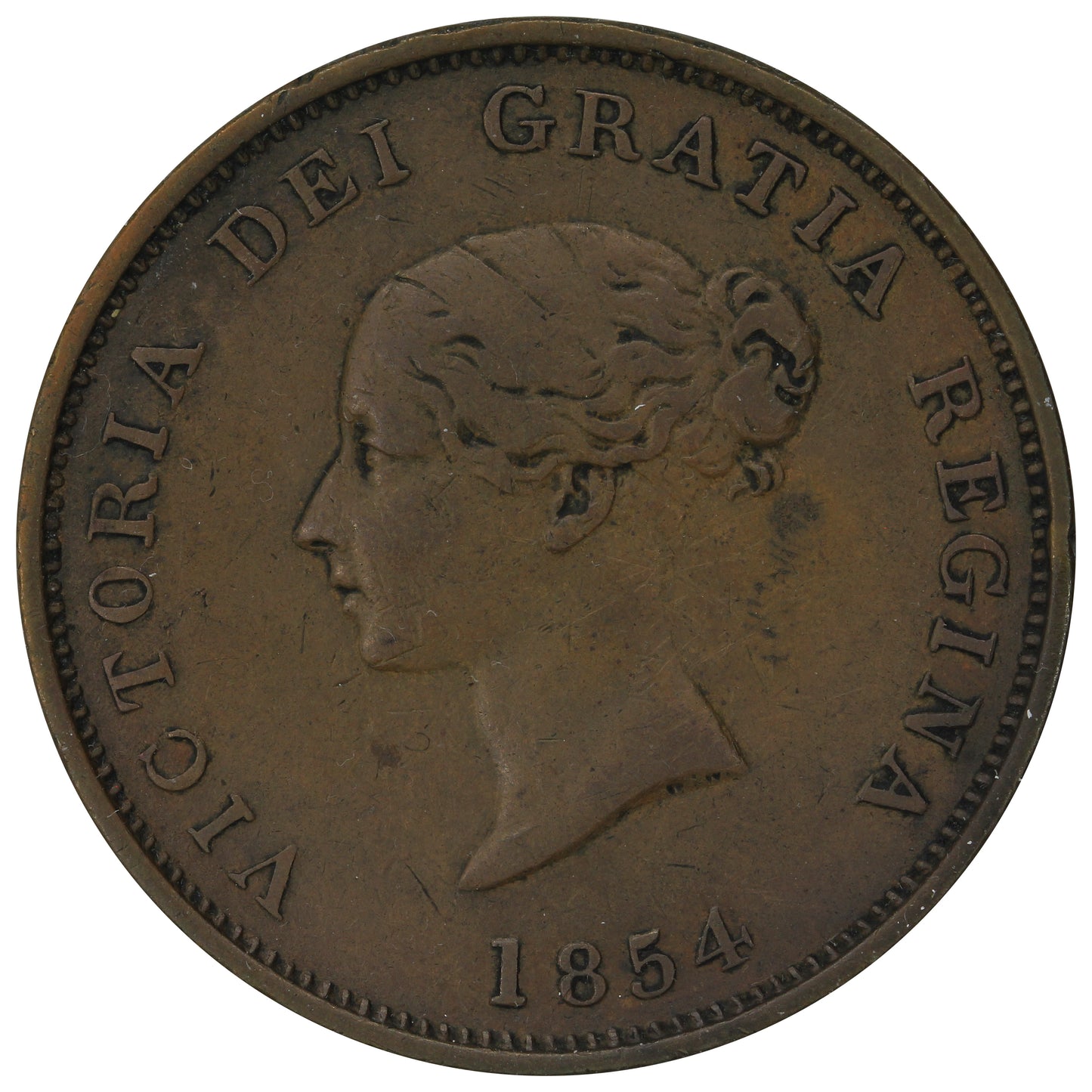NB-2B2 1854 New Brunswick Incomplete Design Penny Currency Token VF-EF (VF30) $