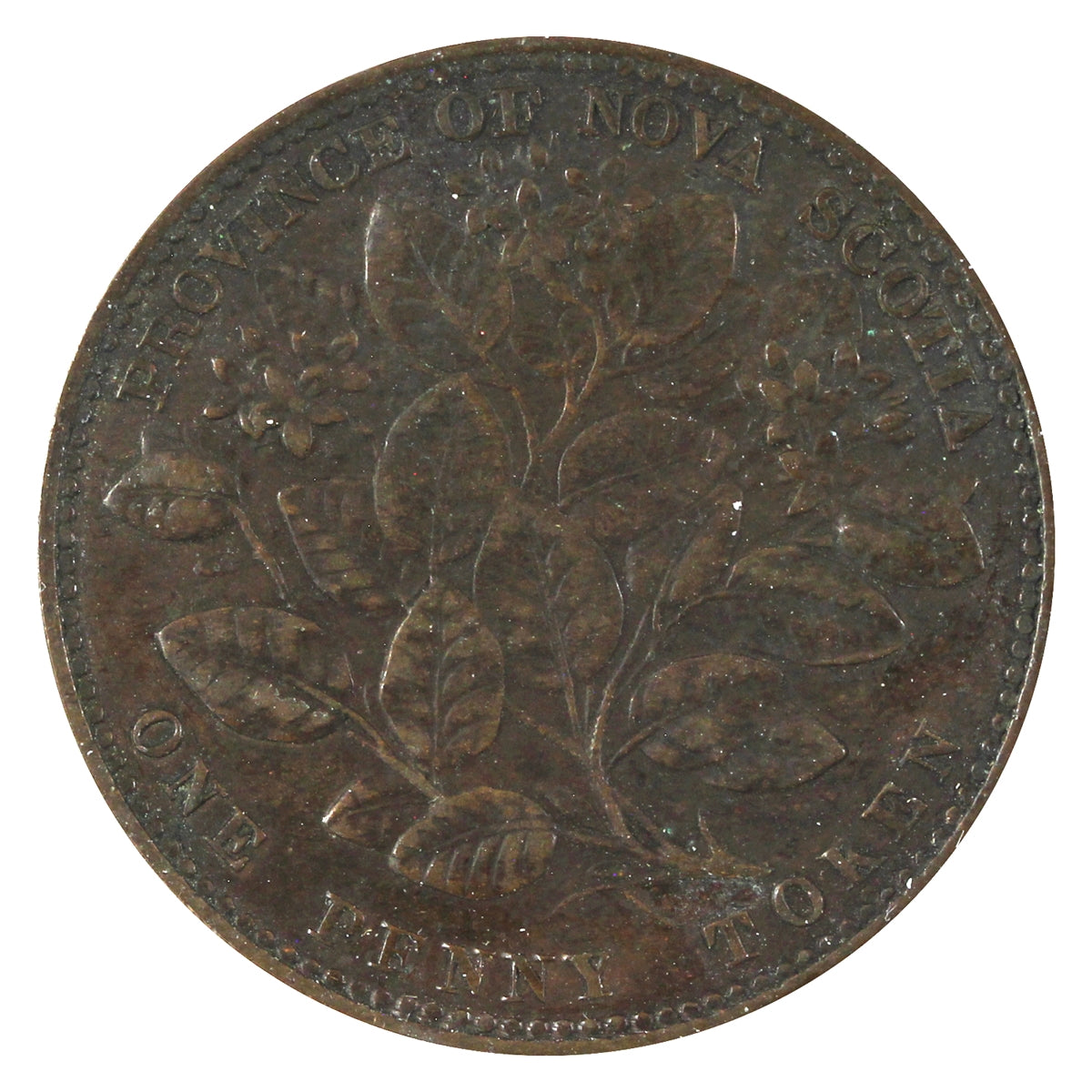 NS-6A1 1856 Nova Scotia, LCW, Victoria Mayflower Penny Token VF-EF (VF30) $