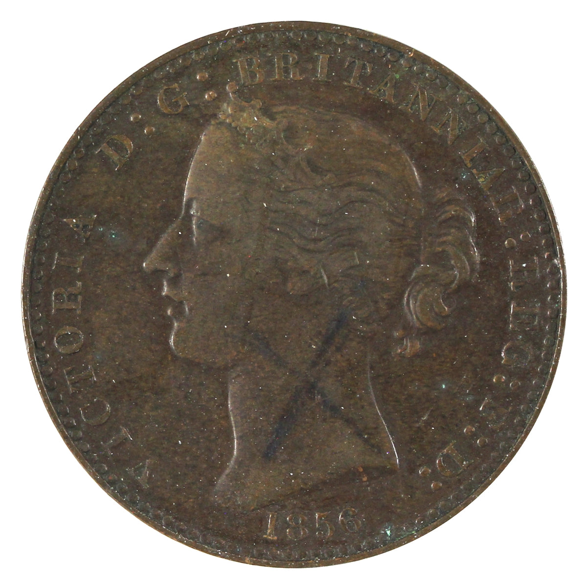 NS-6A1 1856 Nova Scotia, LCW, Victoria Mayflower Penny Token VF-EF (VF30) $
