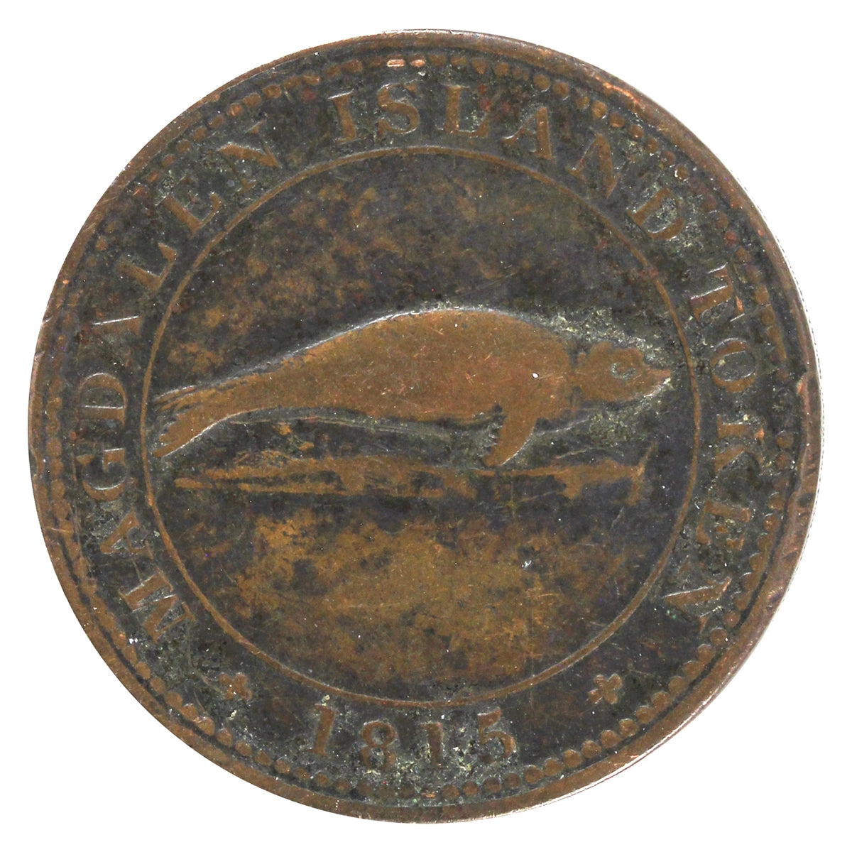 LC-1 1815 Lower Canada, Magdalen Island Token Fine (F12) Corrosion $