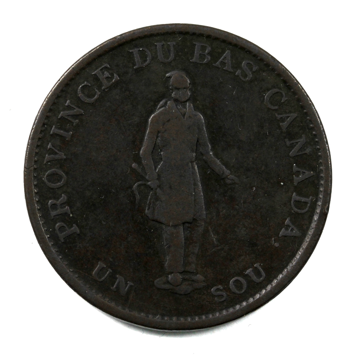 LC-8A2 1837 Lower Canada City Bank, Lower V Token Fine (F12)
