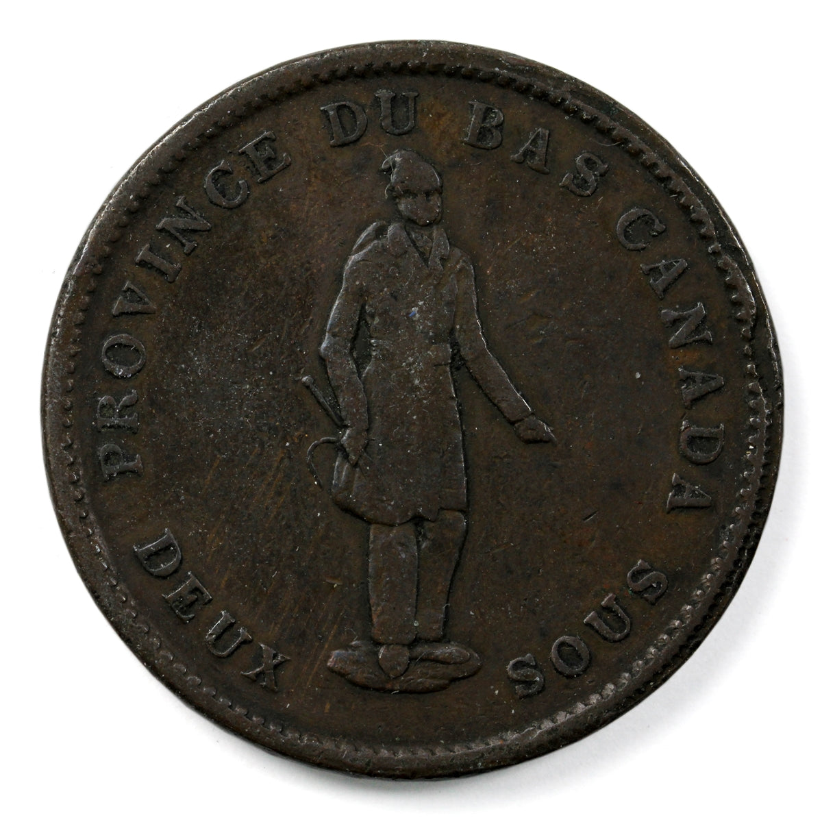LC-9A2 1837 Lower Canada City Bank Penny Token VF-EF (VF30)