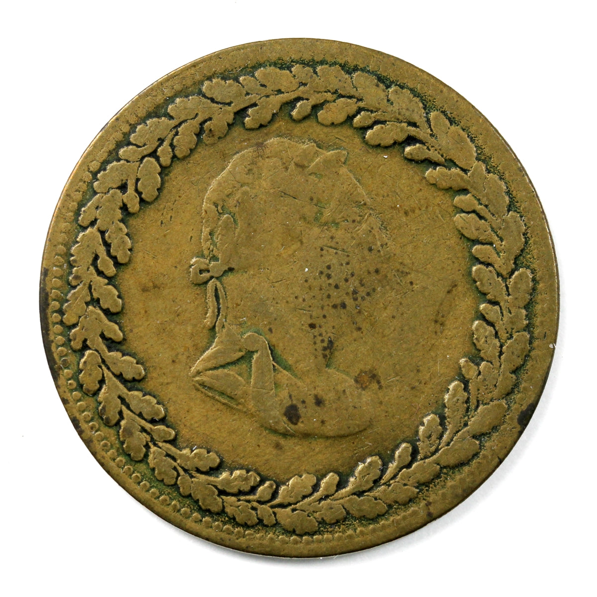 LC-48B1 1812 Lower Canada Imitation Tiffin Half Penny Token F-VF (F15)
