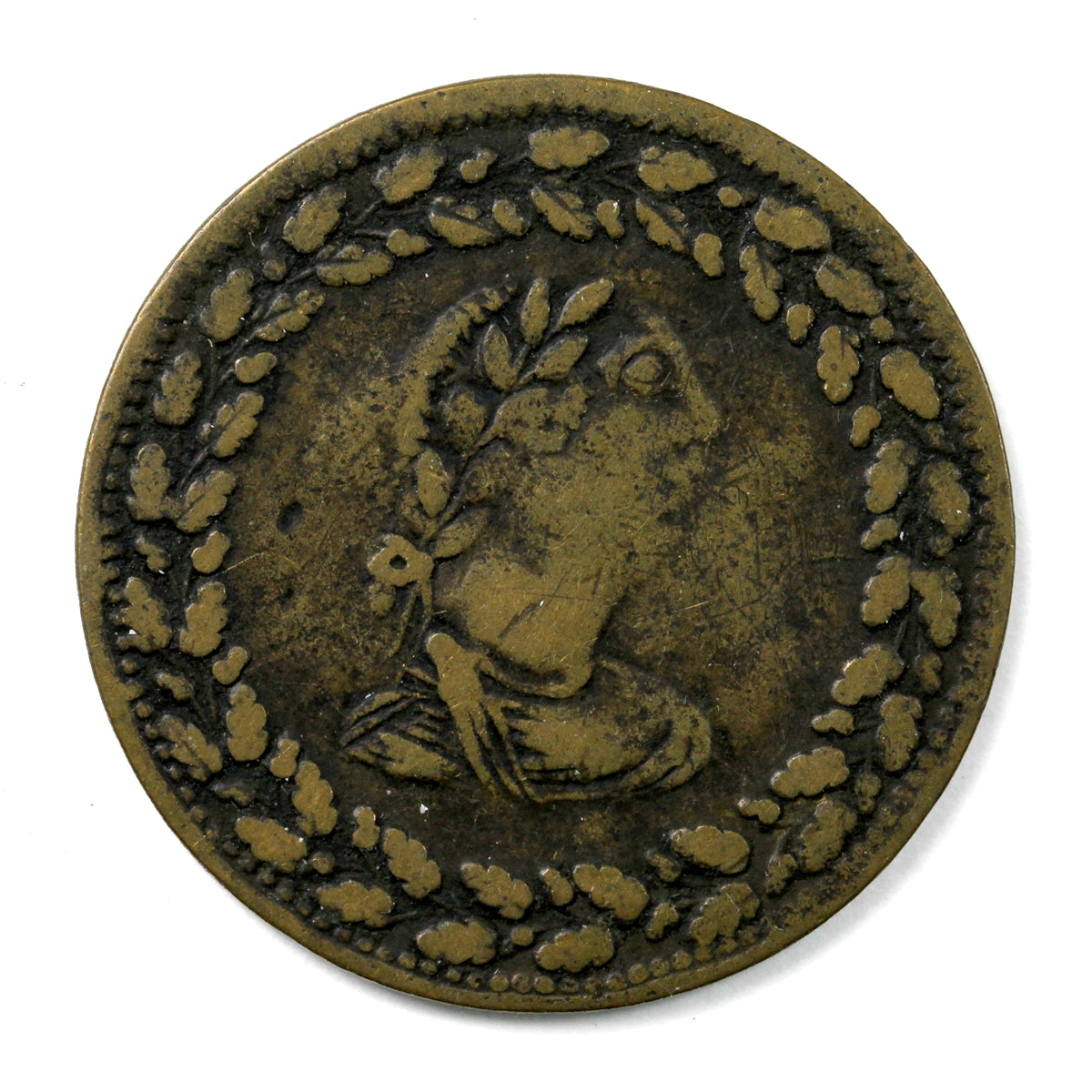 LC-48B2 1812 Lower Canada Imitation Tiffin Half Penny Token F-VF (F15)