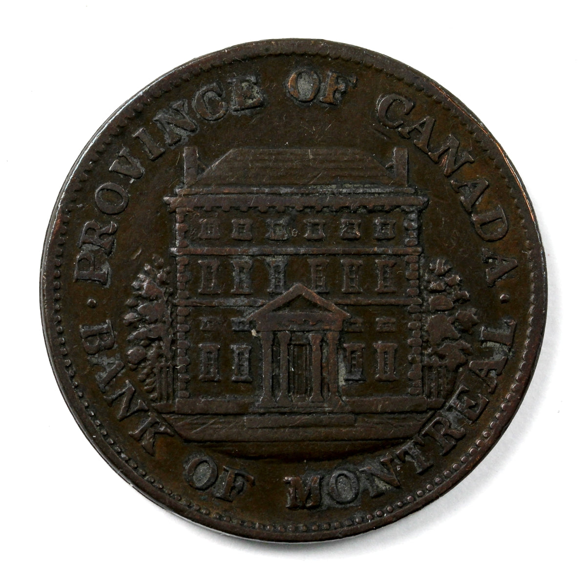 PC-1B1 1844 Province of Canada Bank of Montreal Half Penny Token VF-EF (VF30)