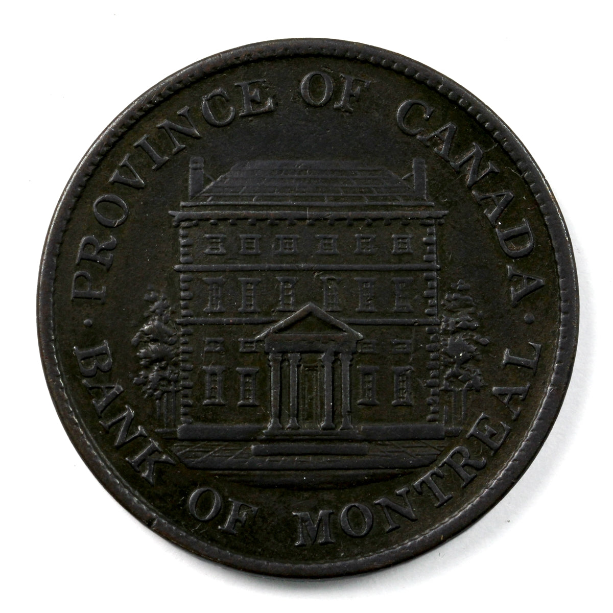 PC-1B5 1844 Province of Canada Bank of Montreal Half Penny Token Extra Fine (EF40)