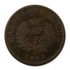 NS-1F5 1843 Nova Scotia Victoria, Thistle Half Penny Token Very Good (VG8)