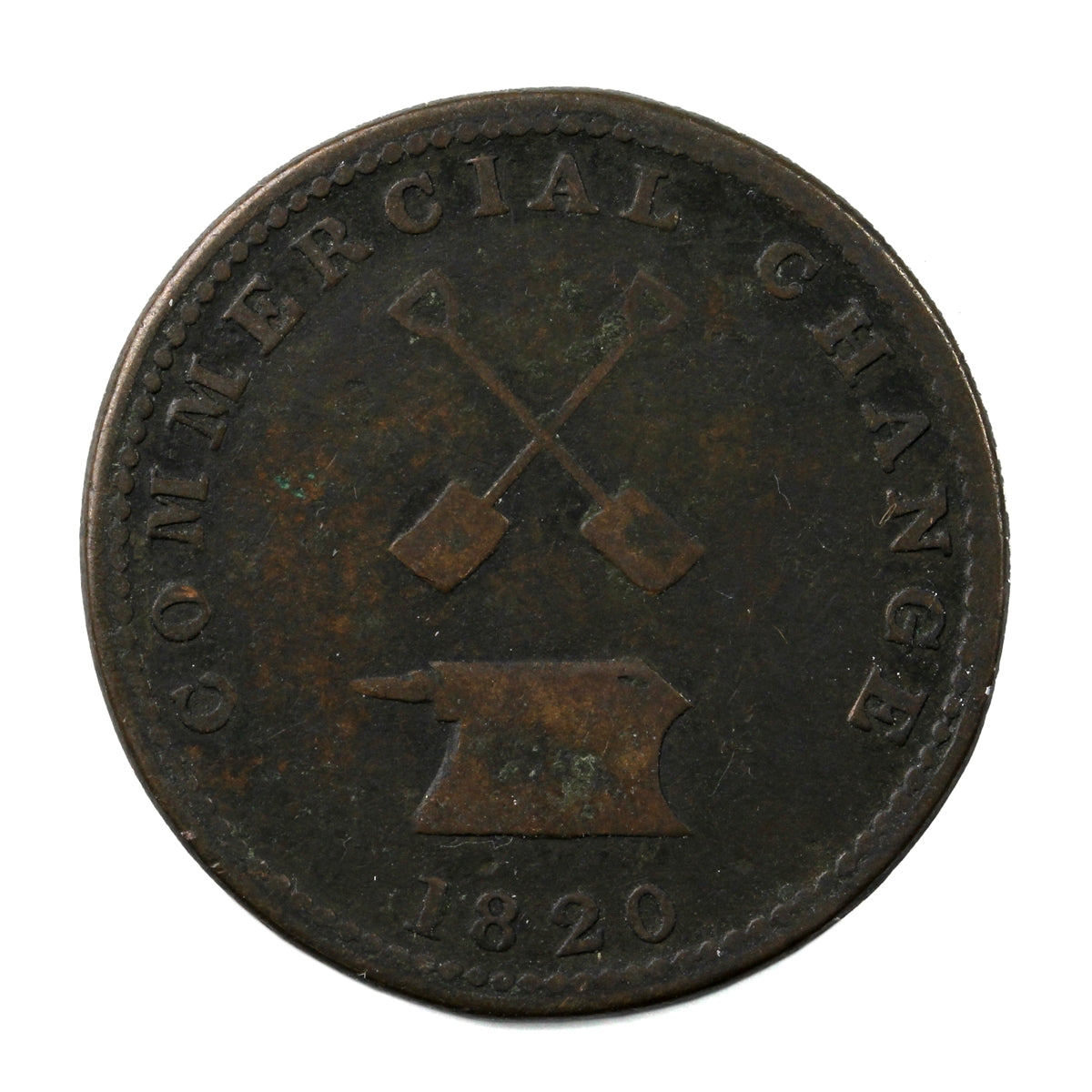 UC-9A1 1820 Upper Canada Commercial Change Halfpenny Token F-VF (F15)