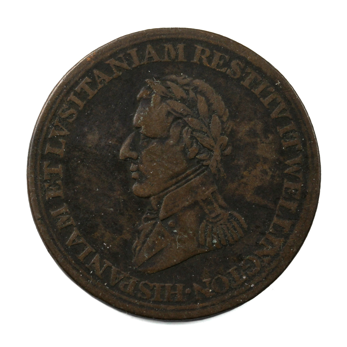 WE-11A3 Wellington Cuidad Rodrigo, Badajoz, Salamanca Halfpenny Token Very Fine (VF20)