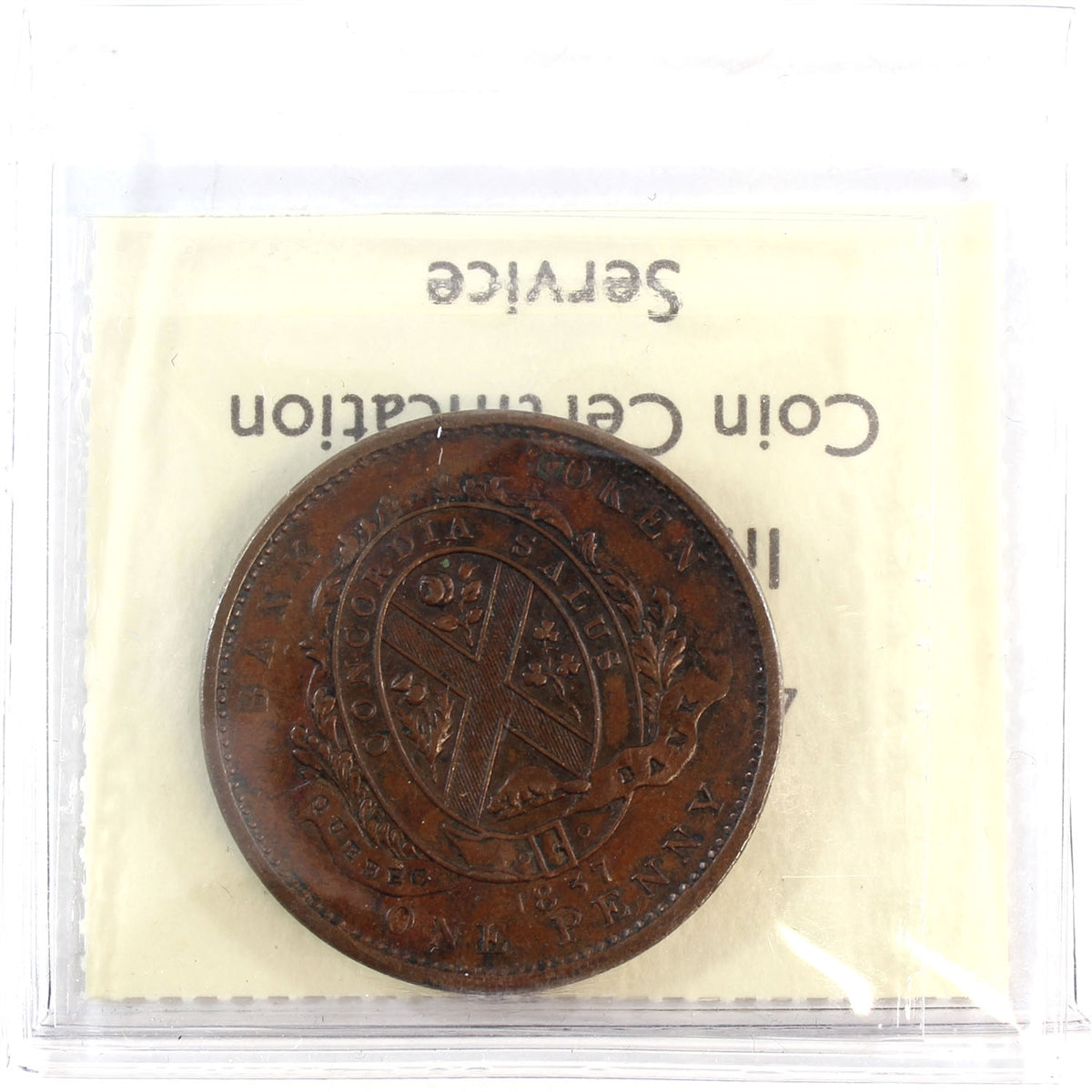 LC-9B2 1837 Lower Canada Penny Token ICCS Certified EF40 (BR #521)