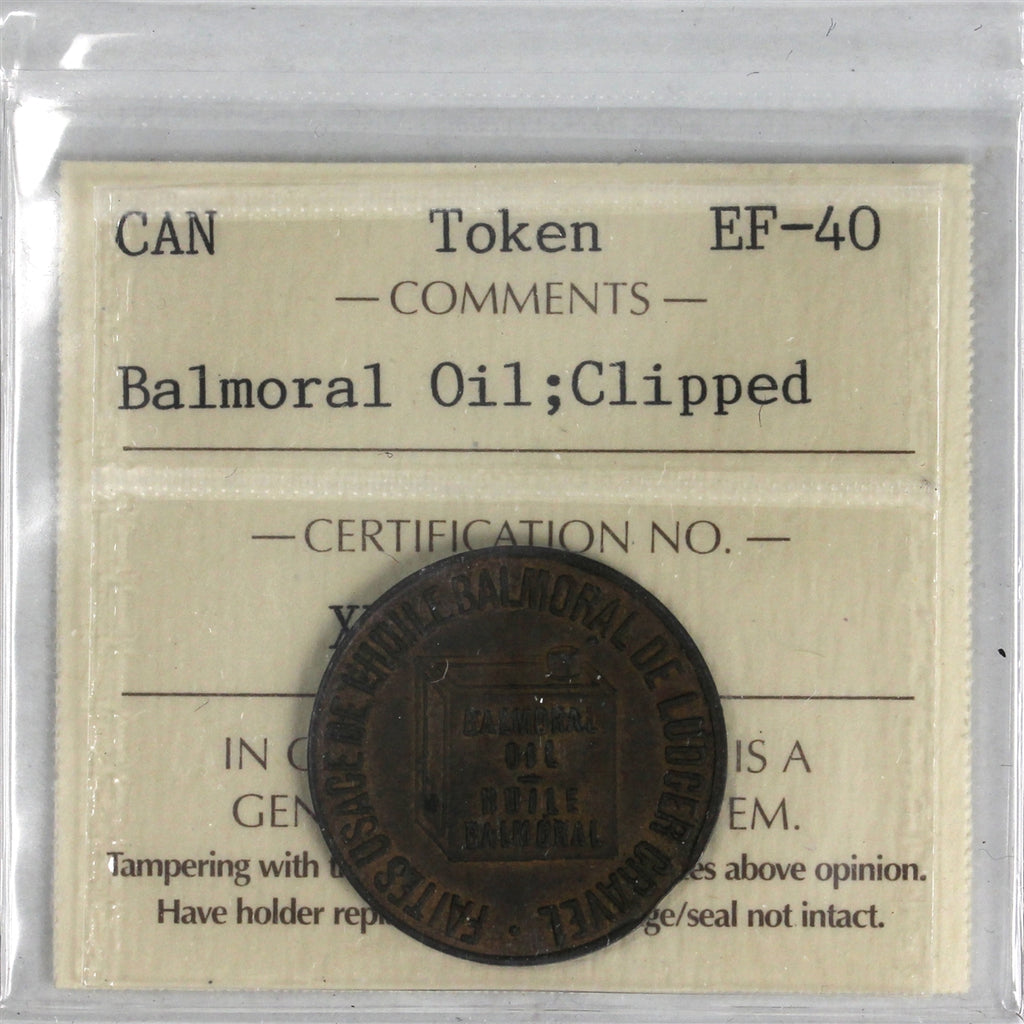 Balmoral Oil Token ICCS Certified EF40 Clipped