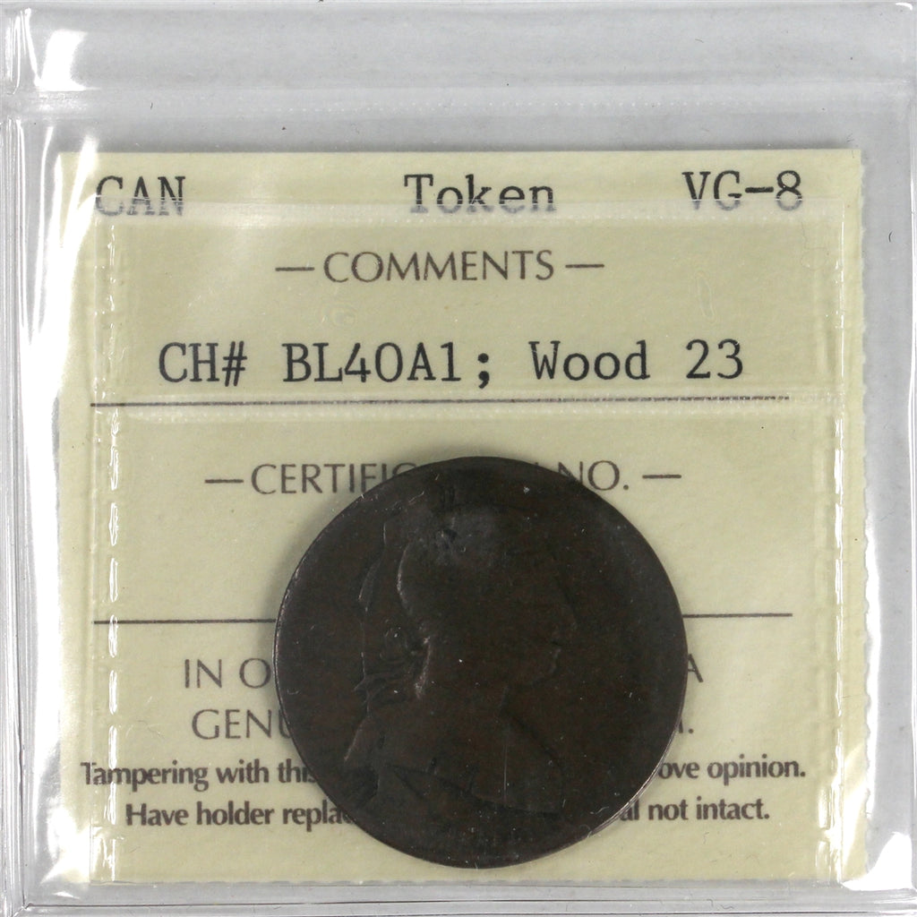 BL-40A1 Daniel and Benjamin True Blacksmith Token ICCS Certified VG8 Wood 23