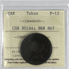 NS-1A4 1823 Nova Scotia George IV Halfpenny Token ICCS Certified F12 BR# 867