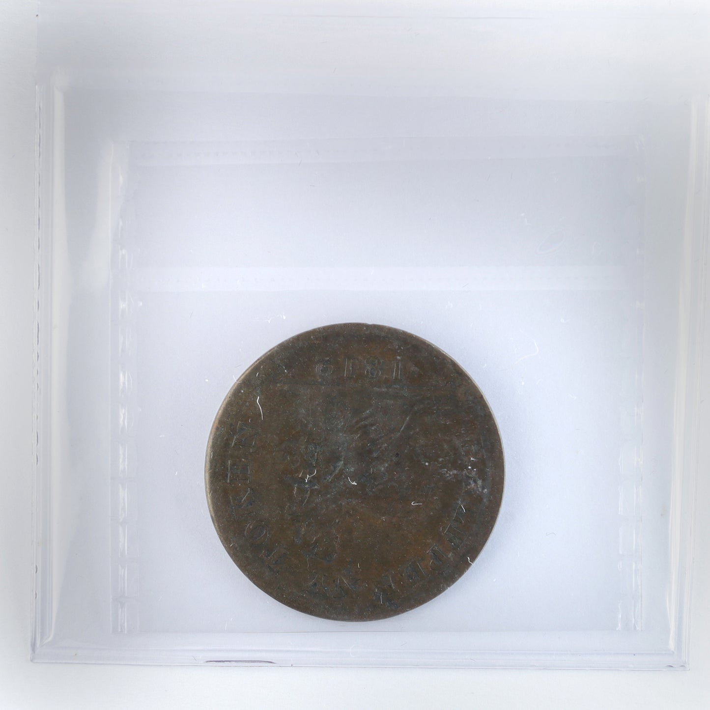 LC-56A3 1812 Lower Canada Sailing Ship Half Penny Token ICCS Certified G4 BR #1004