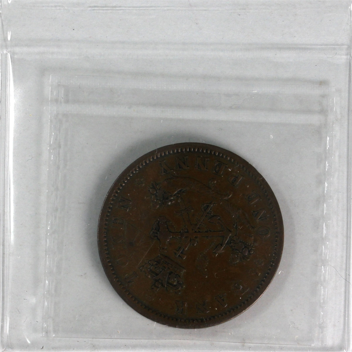 PC-6C2 1854 Province of Canada Bank of Upper Canada Penny Token ICCS Certified VF20