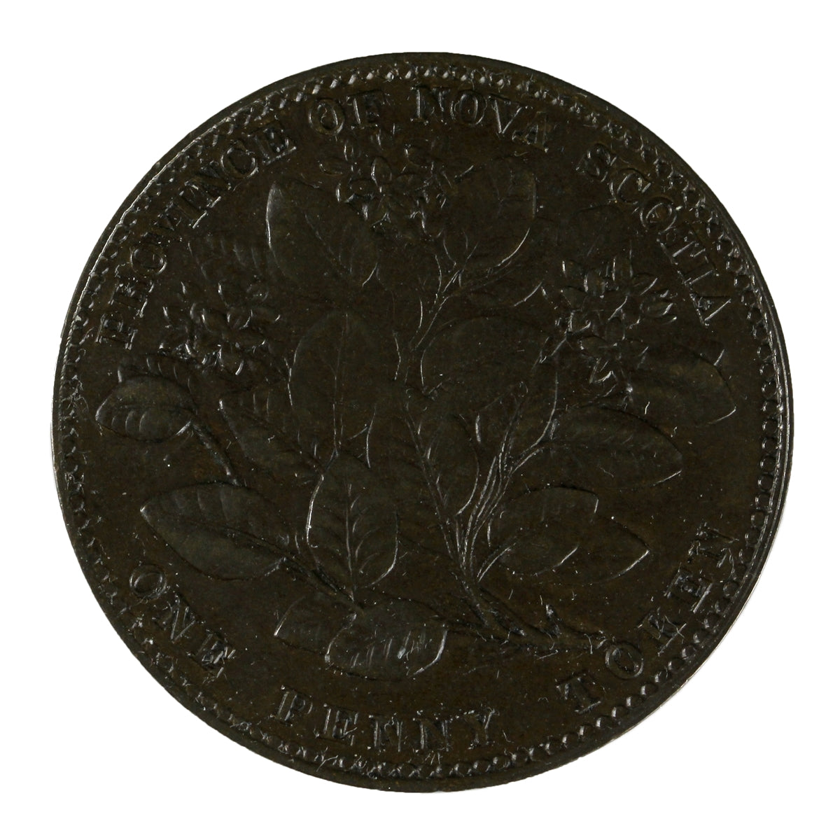 NS-6A2 1856 Nova Scotia Victoria Mayflower Penny Token Extra Fine (EF40)