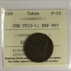 PE-10-1 Ships Colonies & Commerce Token ICCS Certified F12 (BR# 997)