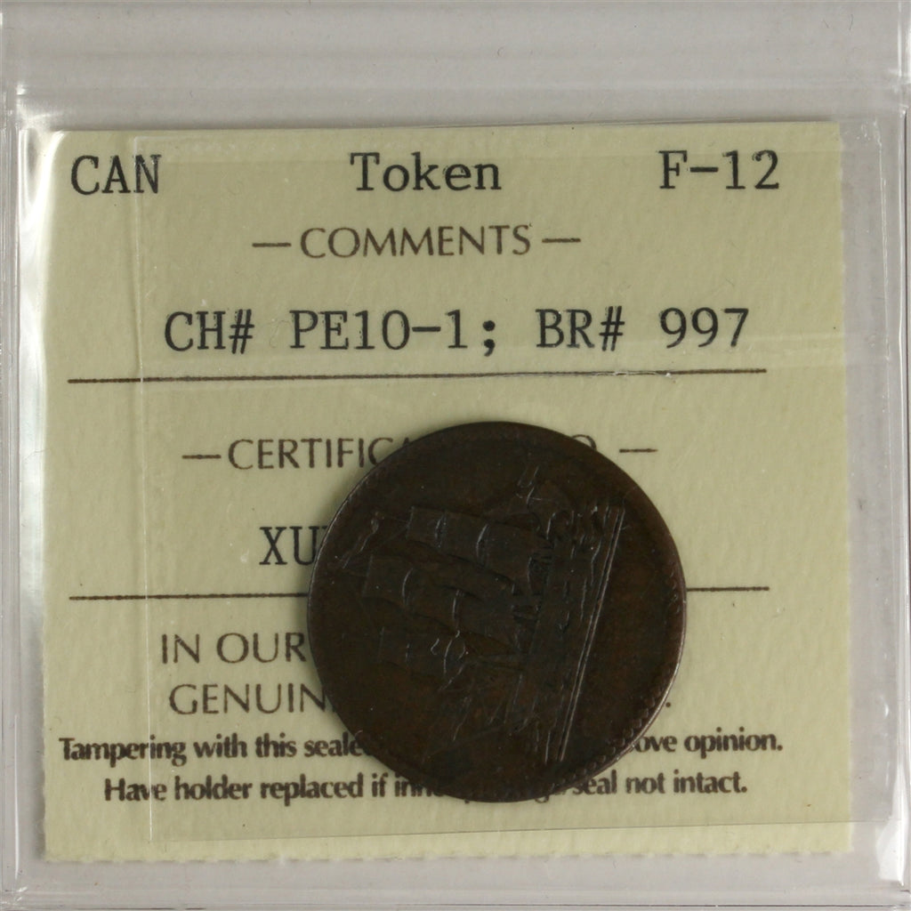 PE-10-1 Ships Colonies & Commerce Token ICCS Certified F12 (BR# 997)