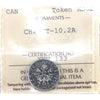 TT-10.2A 1965 Canada 10-cent Test Token ICCS Certified MS62