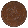 PC-5D Off Centre Strike 1857 Bank of Upper Canada Half Penny Token AU-UNC (AU55) $