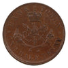PC-5D Off Centre Strike 1857 Bank of Upper Canada Half Penny Token AU-UNC (AU55) $