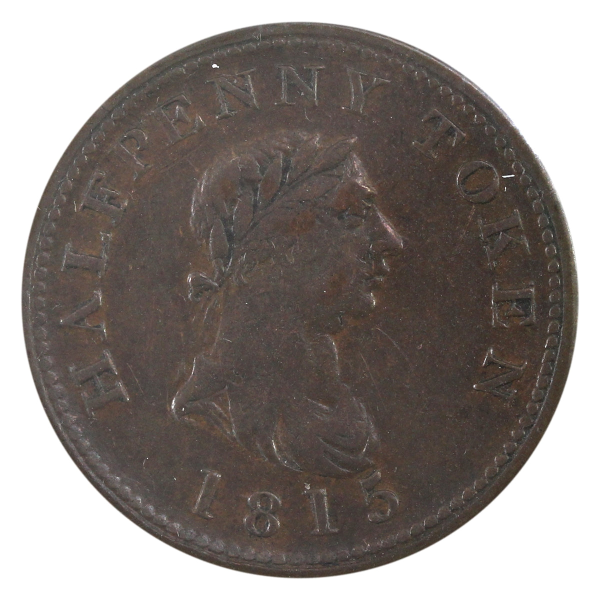 NS-27A3 1815 Nova Scotia Halifax Halfpenny Token VF-EF (VF30) $