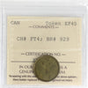 FT-4 (1857) Hudson's Bay Fur Trade 1/8 Made Beaver Token ICCS Certified EF40 BR #929
