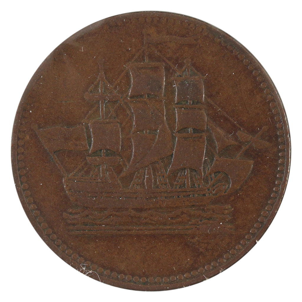 PE-10-12 No Date PEI Ships, Colonies & Commerce Token Very Fine (VF20)