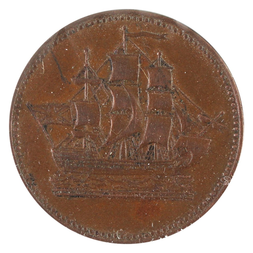 PE-10-31 (1835) PEI Ships, Colonies, & Commerce Token, EF-AU (EF45)