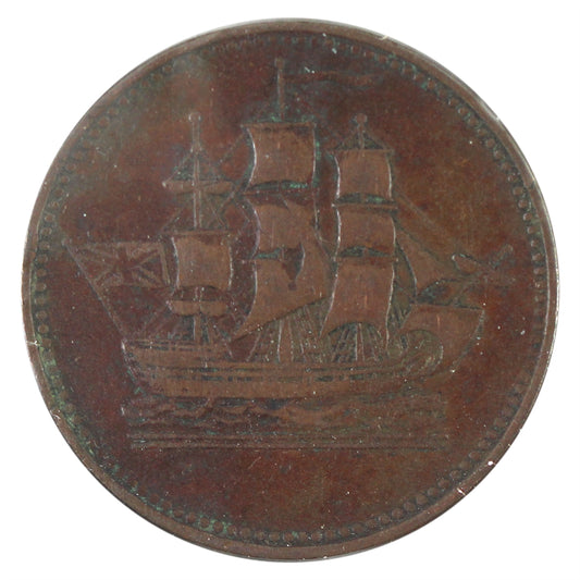 PE-10-31 (1835) PEI Ships, Colonies, & Commerce Token VF-EF (VF-30)