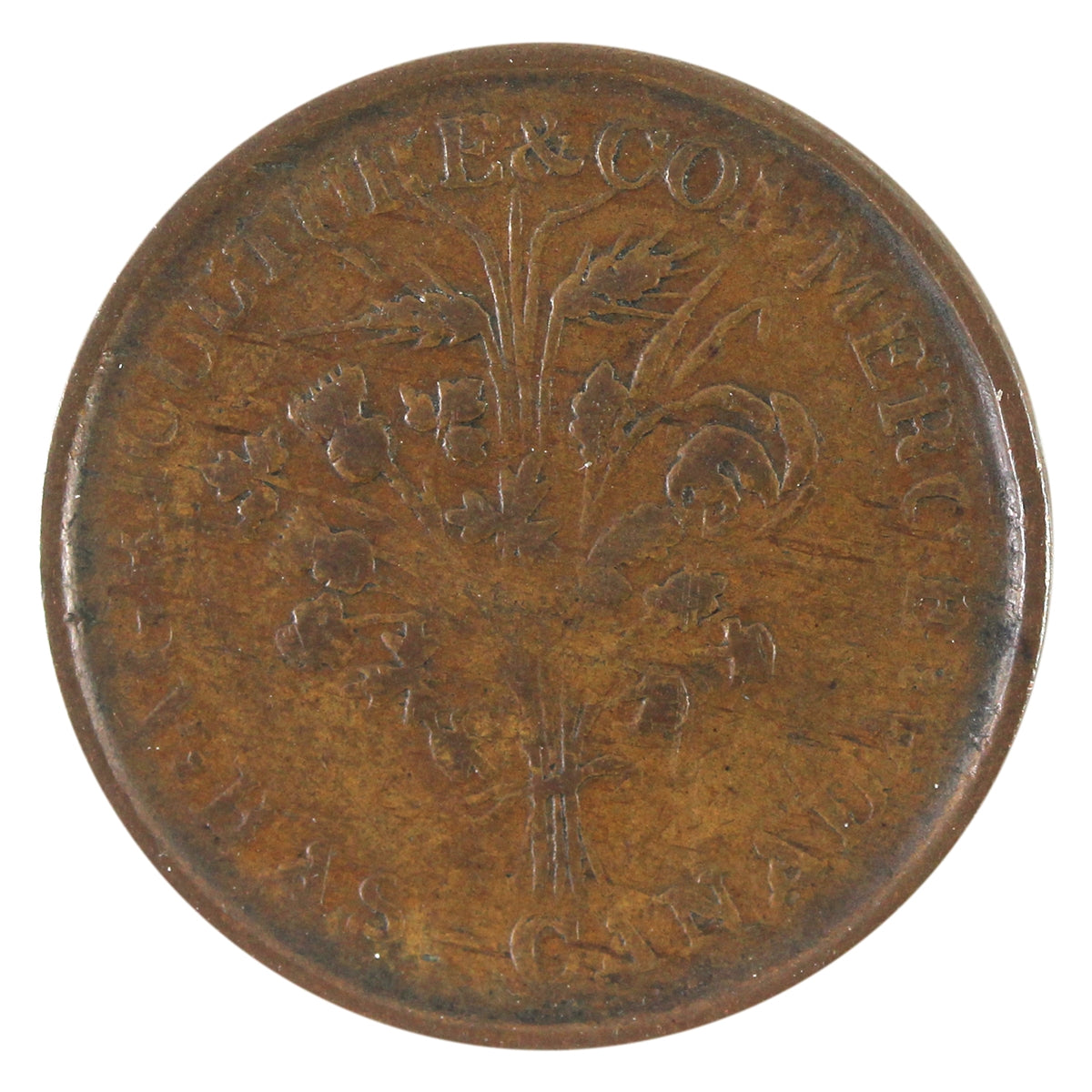 LC-31a No Date Lower Canada, Montreal, Un Sou Token Very Fine (VF20) $