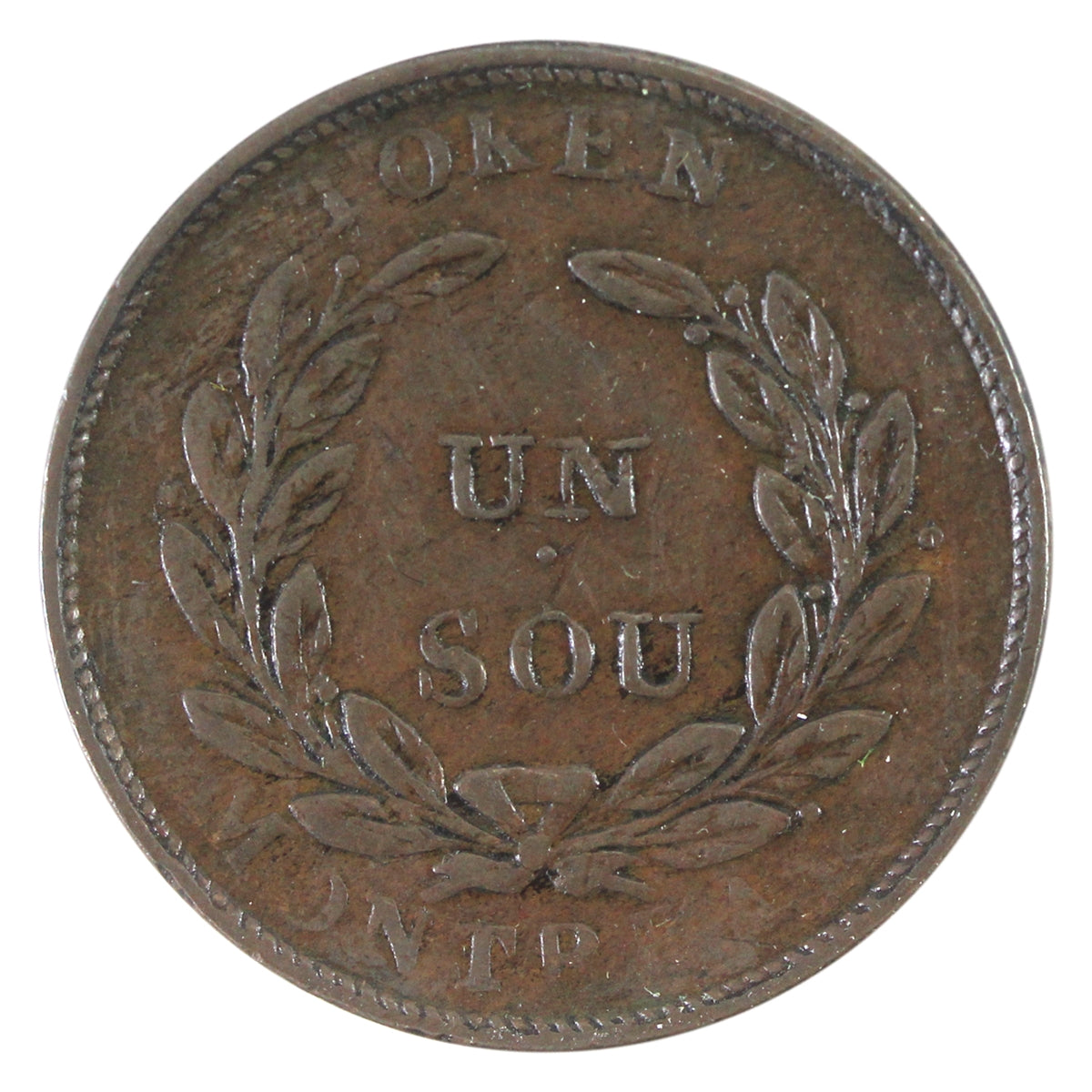 LC-33C No Date Lower Canada, Montreal, Un Sou Token VF-EF (VF30) $