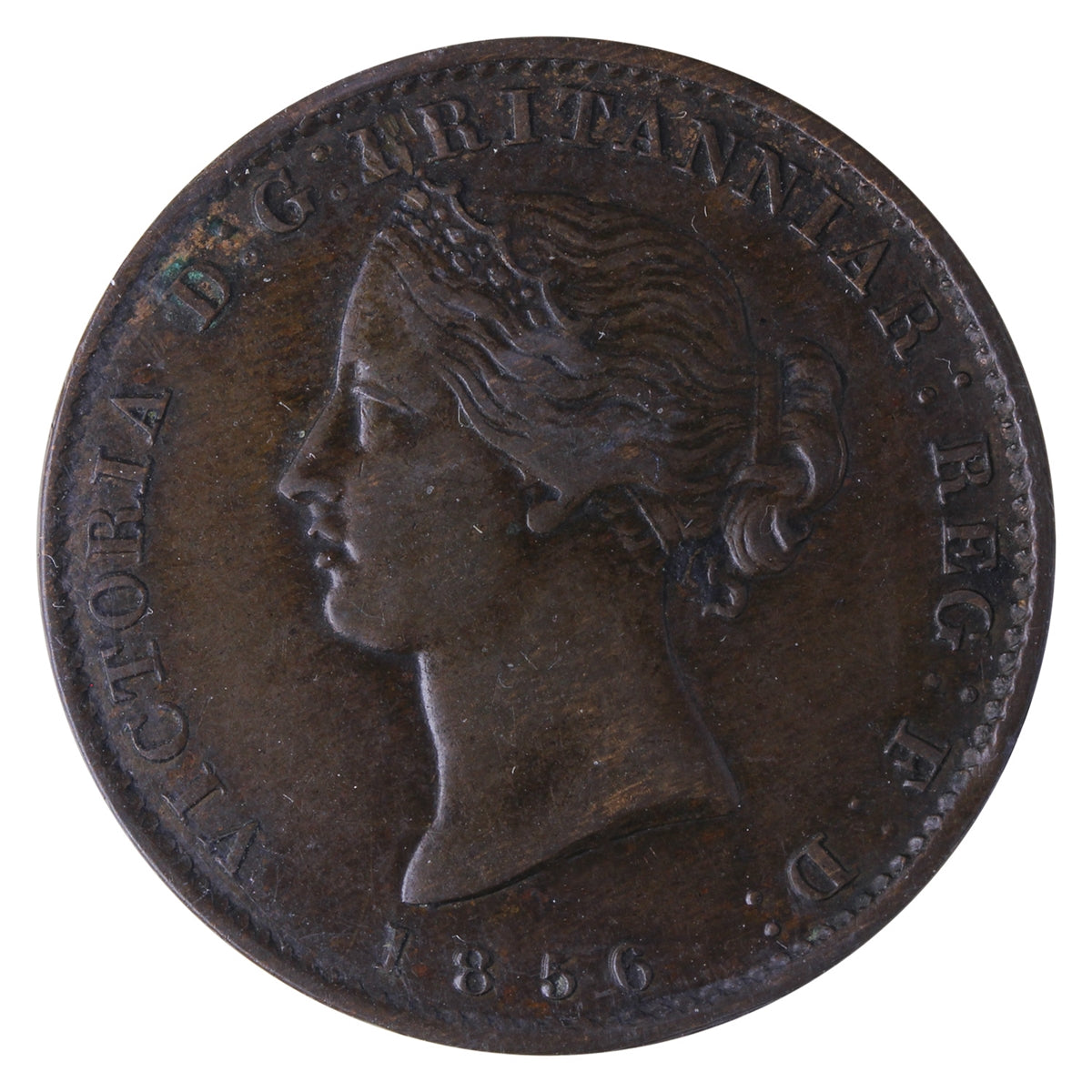 NS-5A1 1856 Nova Scotia Victoria Mayflower Halfpenny Token ICCS Certified EF-40