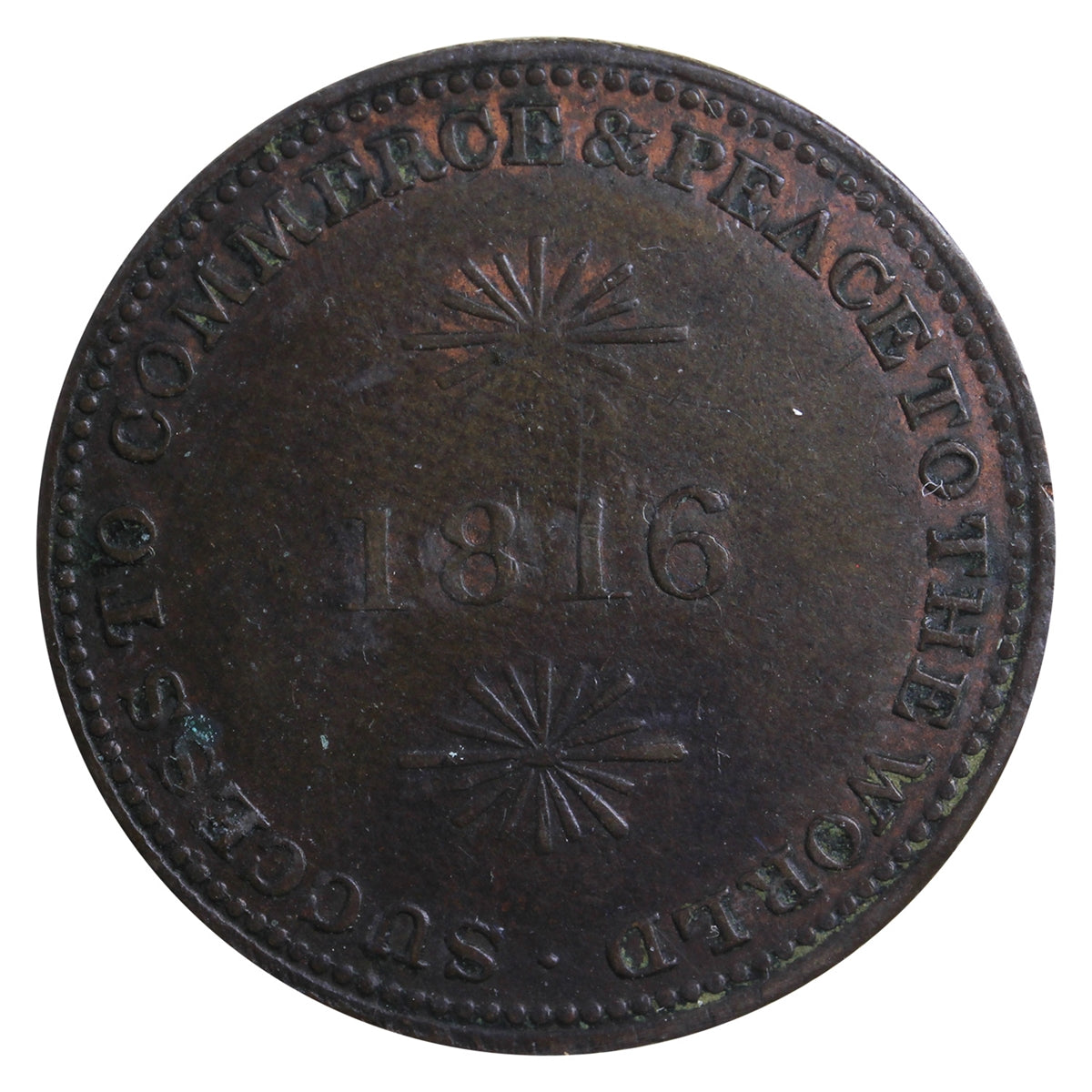 UC-6A 1816 Upper Canada Success to Commerce Token ICCS Certified VF20