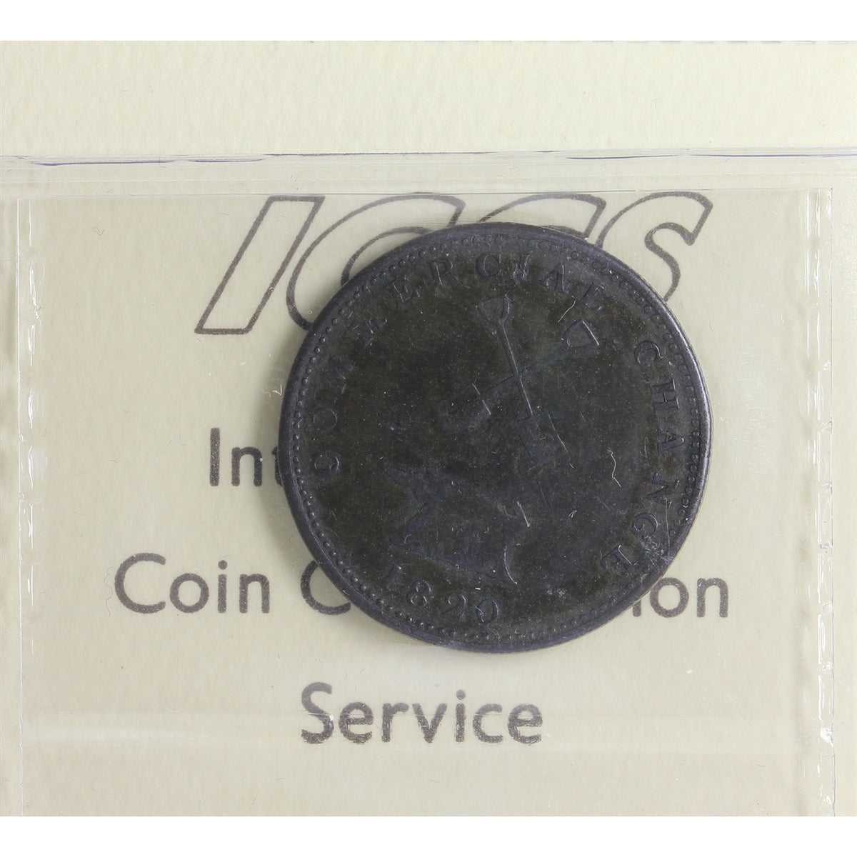 UC-9A1 1820 Upper Canada Commercial Change Half Penny Token ICCS Certified VF30