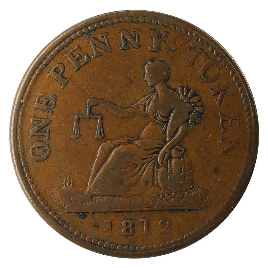 LC-47D2 1812 Lower Canada Thomas Halliday Penny Token Very Fine (VF20)