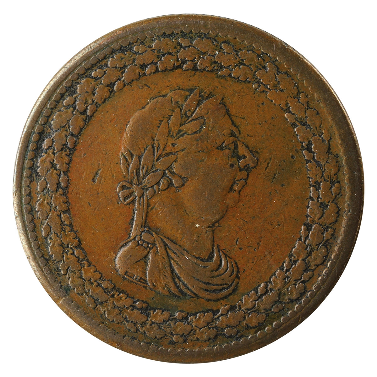 LC-47D2 1812 Lower Canada Thomas Halliday Penny Token Very Fine (VF20)
