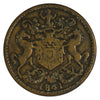 NF-1B2 1841 Newfoundland R & I.S. Rutherford Halfpenny Token F-VF (F15) $