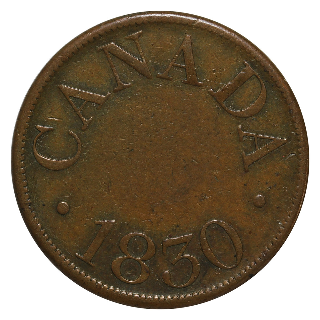 LC-13A 1830 Lower Canada Duncan &amp; Co. Half Penny Token F-VF (F15)
