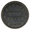LC-14b (1830) Lower Canada For Public Accomodation Half Penny Token F-VF (F15)