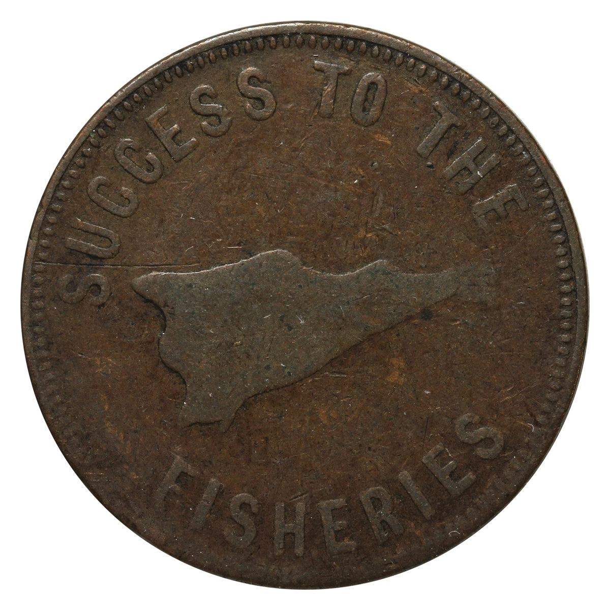 PE-5A (1859) PEI Speed the Plough, Success to the Fisheries Token Fine (F12)