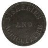 PE-6A1 1855 PEI Fisheries and Agriculture One Cent Token Extra Fine (EF40)