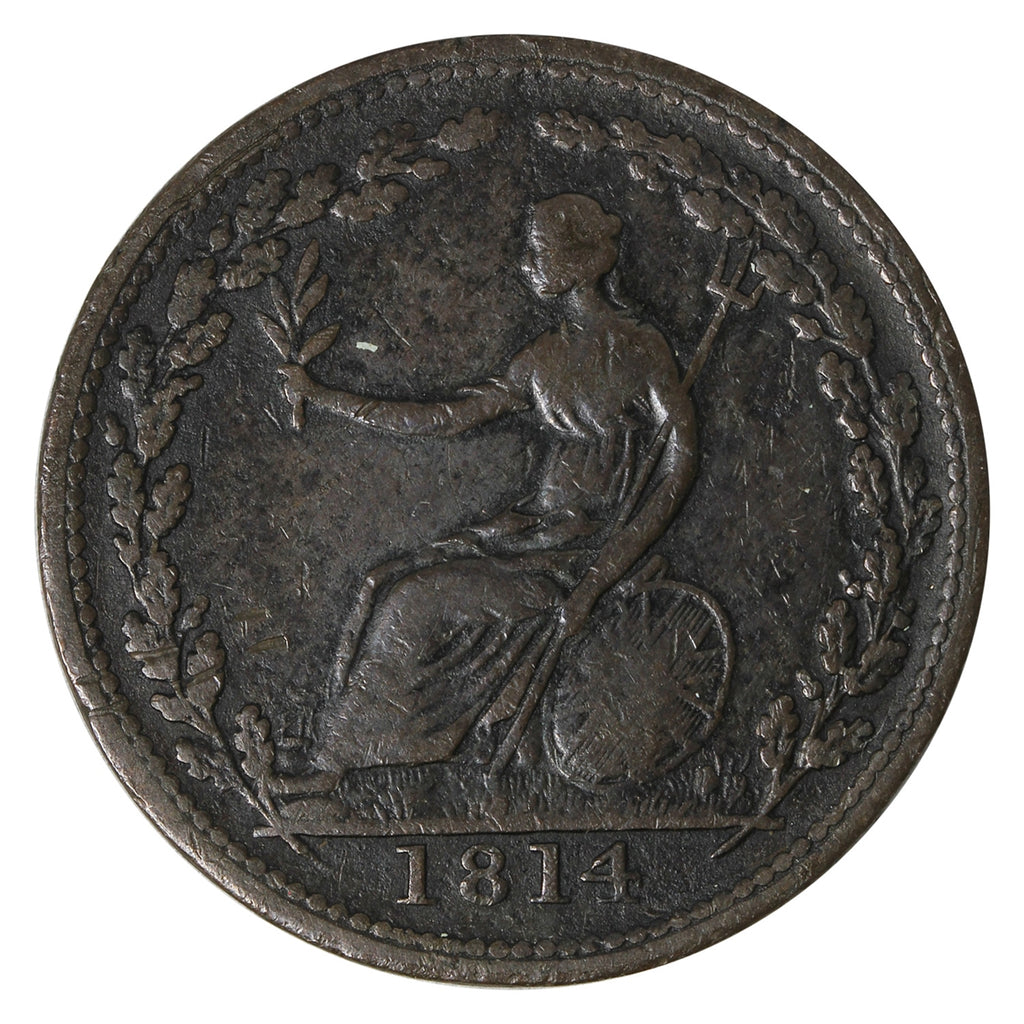 WE-8A1 1814 Wellington Half Penny Token VF-EF (VF30)