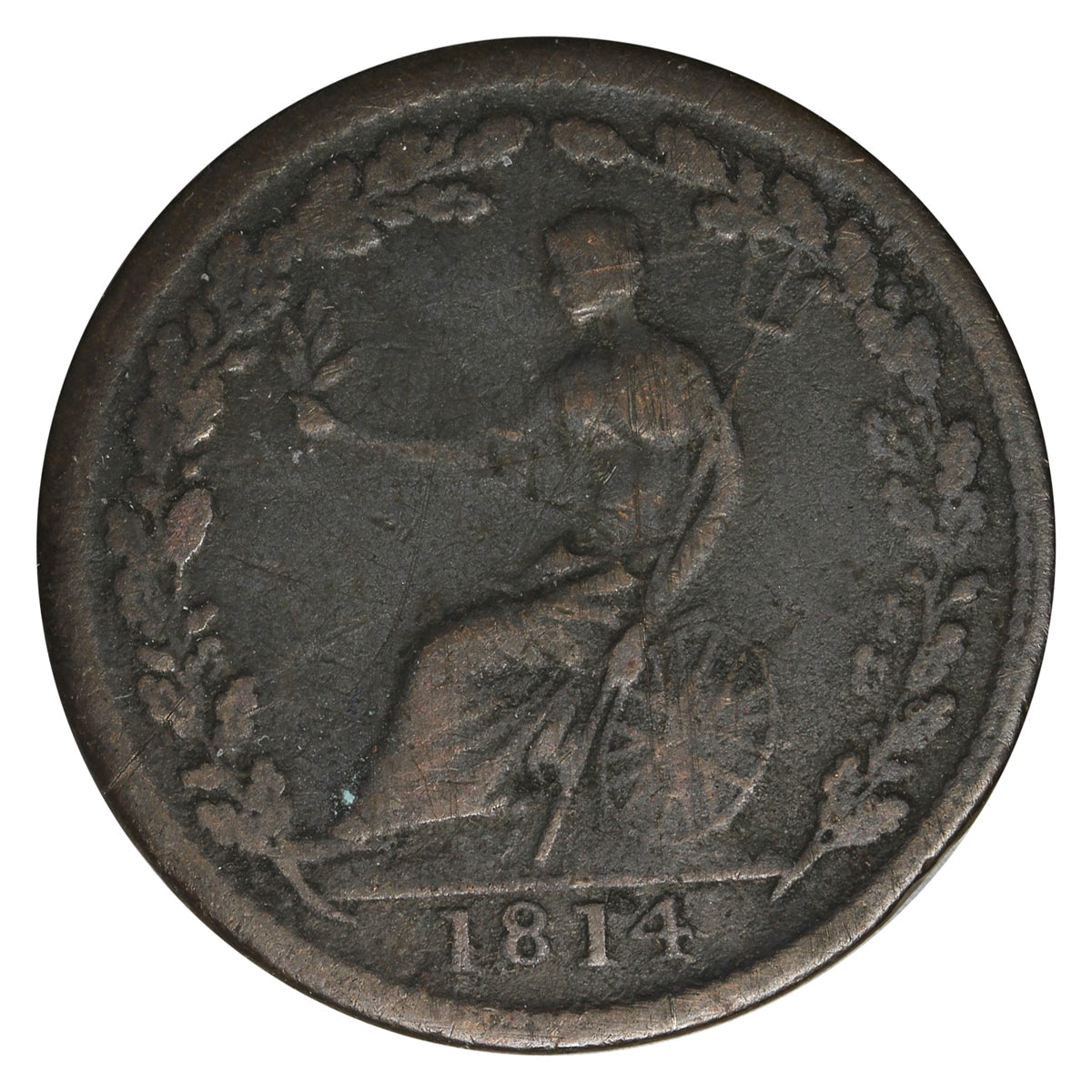 WE-8A3 1814 Wellington Half Penny Token Very Fine (VF20)
