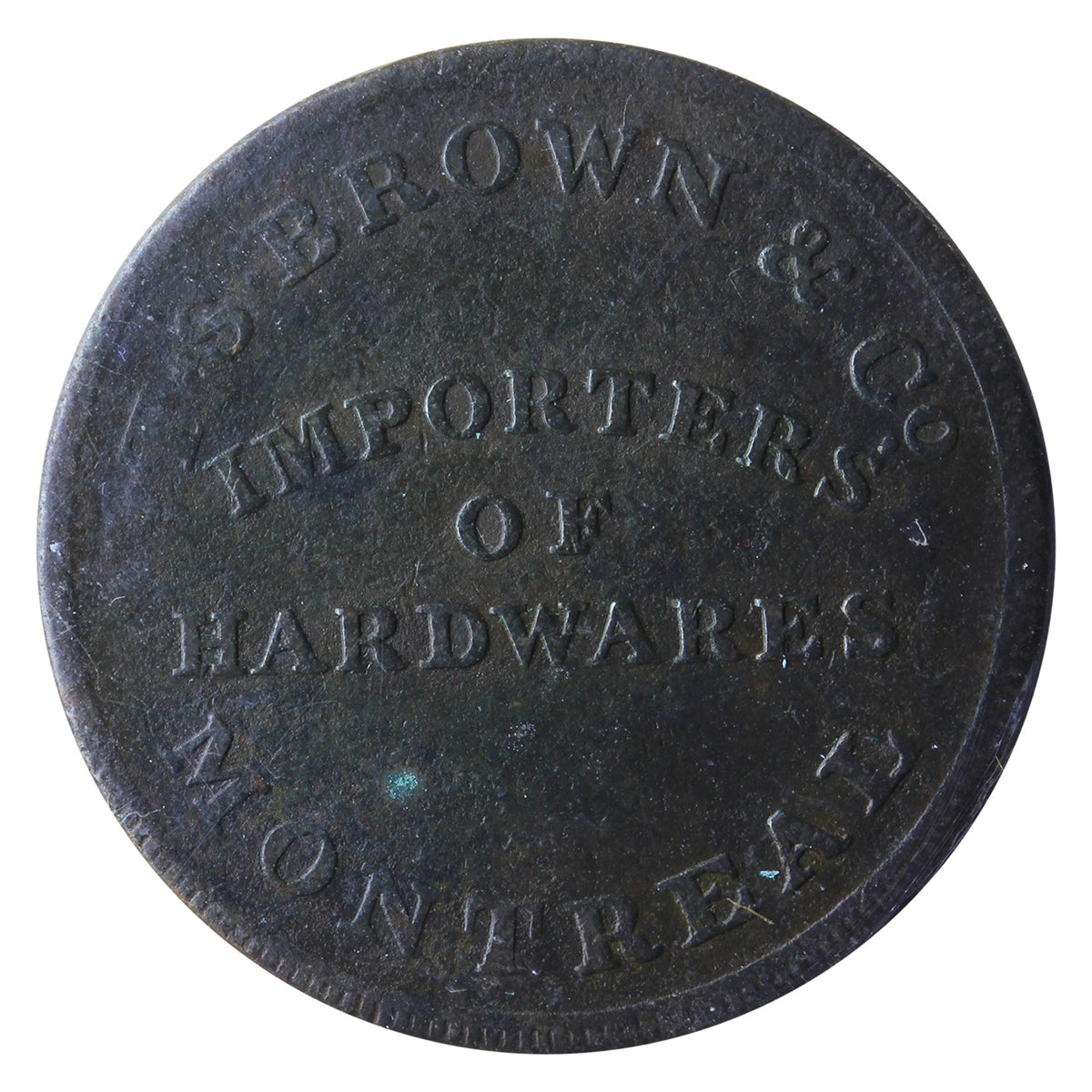 LC-15A1 (1832) Lower Canada T.S. Brown & Co. Token ICCS Certified F15 BR #561