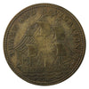 NS-24A2 1820 Trade &amp; Navigation Brass Half Penny Token VF-EF (VF30) $