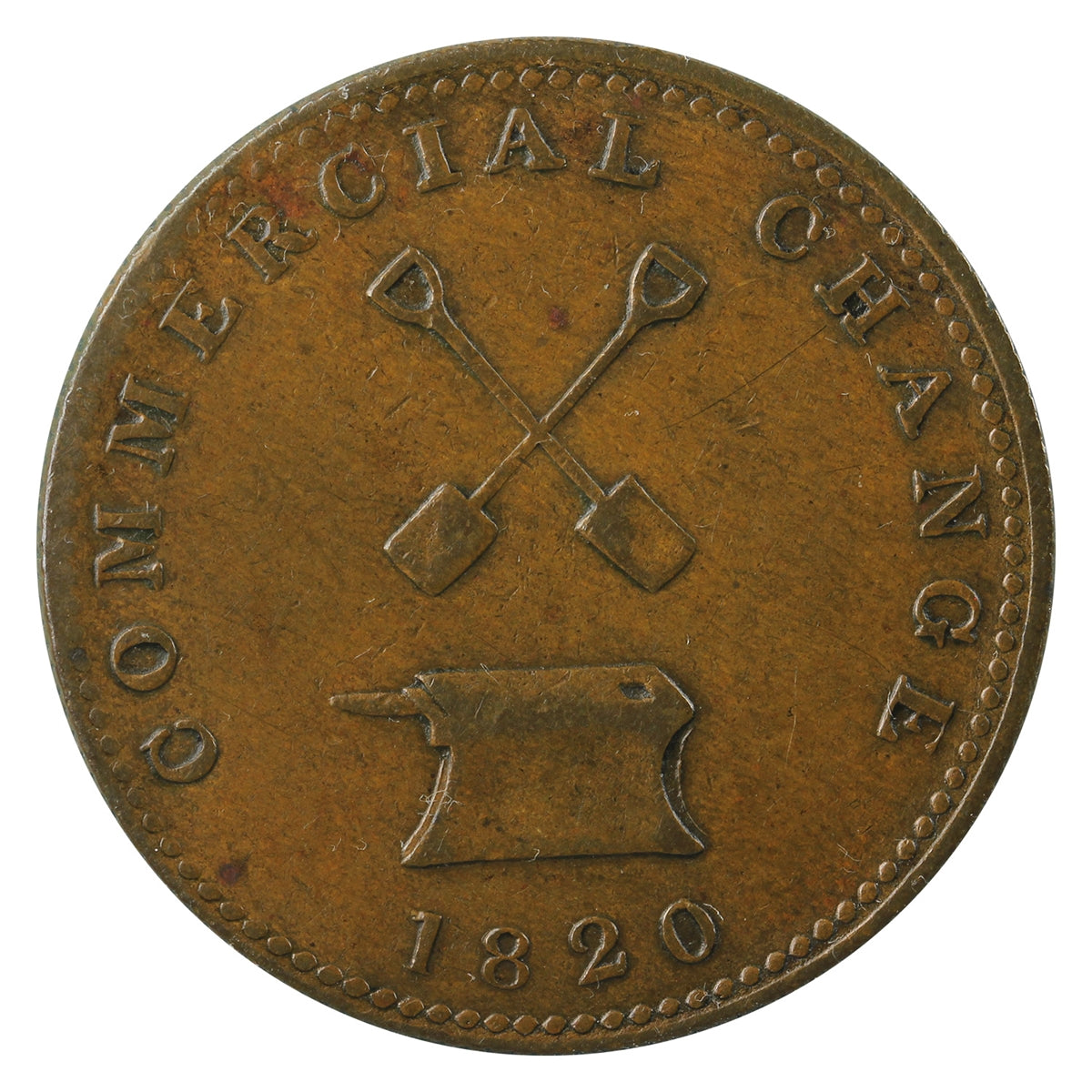 UC-9A1 1820 Upper Canada Commerical Change Half Penny Token Extra Fine (EF40) $