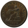 LC-46A3 1812 Lower Canada Halliday Half Penny Token Almost Uncirculated (AU-50)