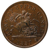 PC-6D 1857 PC, Bank of Upper Canada Half Penny Token, Choice BU (MS64) Lustrous Brown $