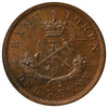 PC-6D 1857 PC, Bank of Upper Canada Half Penny Token, Choice BU (MS64) Lustrous Brown $